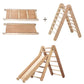 2in1 Montessori Climbing Set: Triangle Ladder + Slide Board/Ramp – Beige - Goodevas