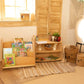 2in1 Montessori Shelves Set: Bookshelf + Toy Shelf – Beige - Goodevas