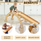 3in1 Montessori Play Set for Toddlers: Arch + Slide + Cushion - Beige - Goodevas