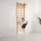 3in1 Wooden Swedish Wall / Climbing ladder for Children + Swing Set + Slide Board - Goodevas