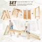 4in1 Montessori Climbing Frame Set: Triangle Ladder + Arch/Rocker + Slide Board/Ramp + Netting rope - Goodevas