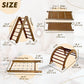 4in1 Montessori Climbing Set: Triangle Ladder + Arch/Rocker + Slide Board/Ramp + Net – Chocolate - Goodevas