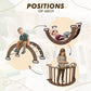 5in1 Montessori Climbing Set: Triangle Ladder + Arch/Rocker + Slide Board/Ramp + Net + Cushion – Chocolate - Goodevas