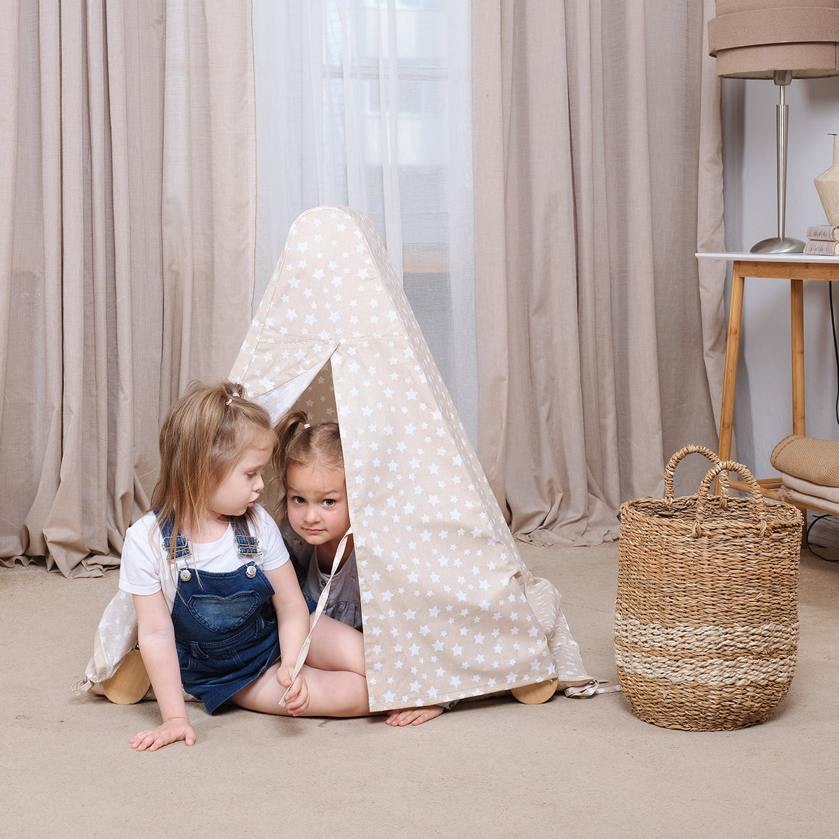 Play tent cover with mat for climbing triangle ladder