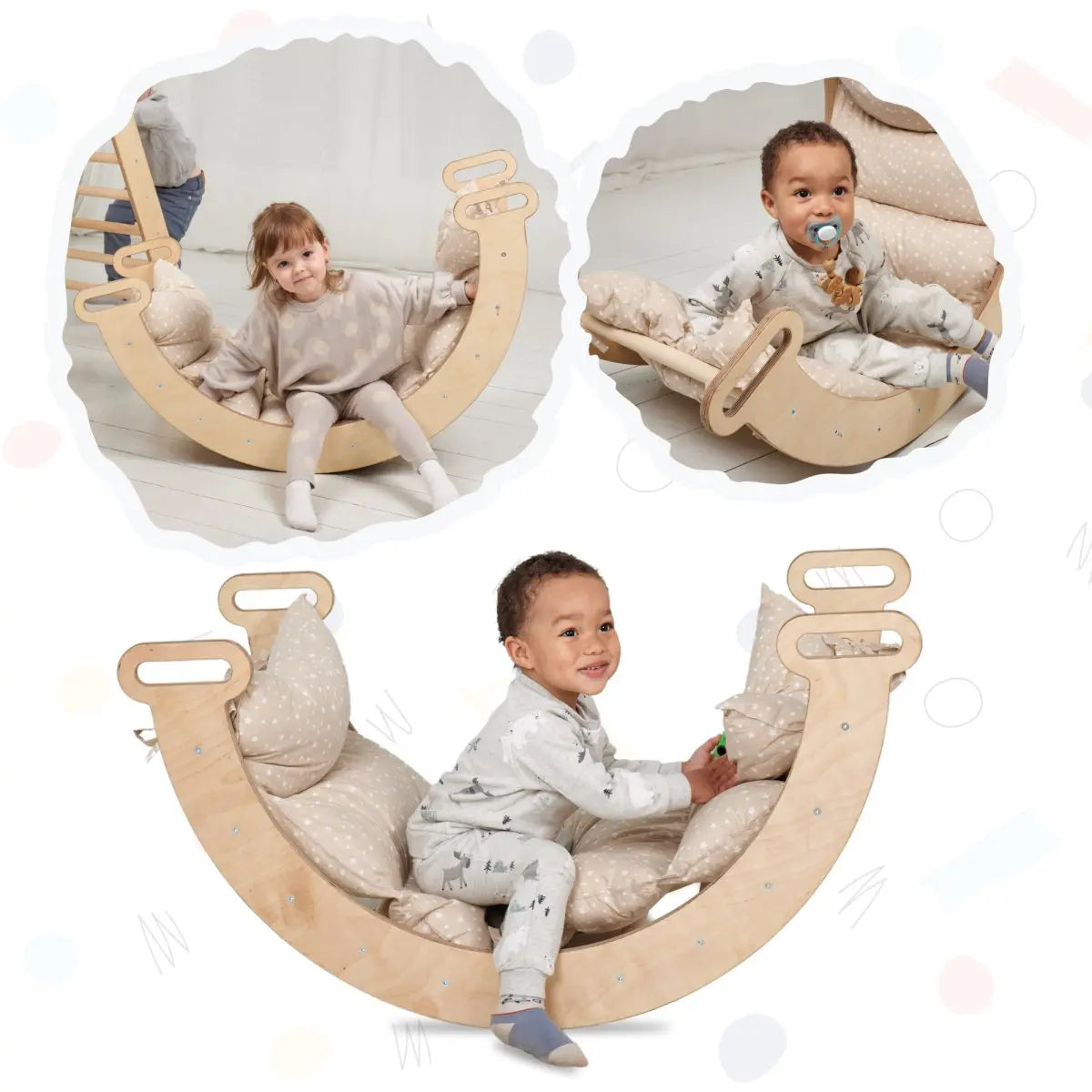 Climbing Arch + Cushion - Montessori Climbers for Toddlers - Goodevas