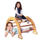 Climbing Arch & Rocker Balance - Montessori Climbers for Kids 1-7 y.o. – Beige - Goodevas