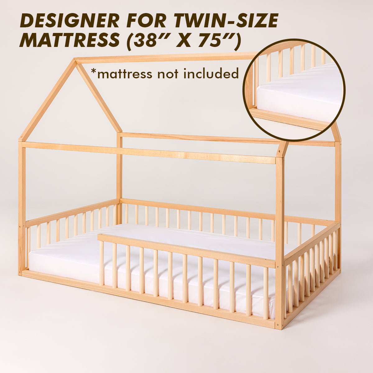 House Bed For Kids and Toddlers from 1 y.o. (US Twin-Size) - Goodevas