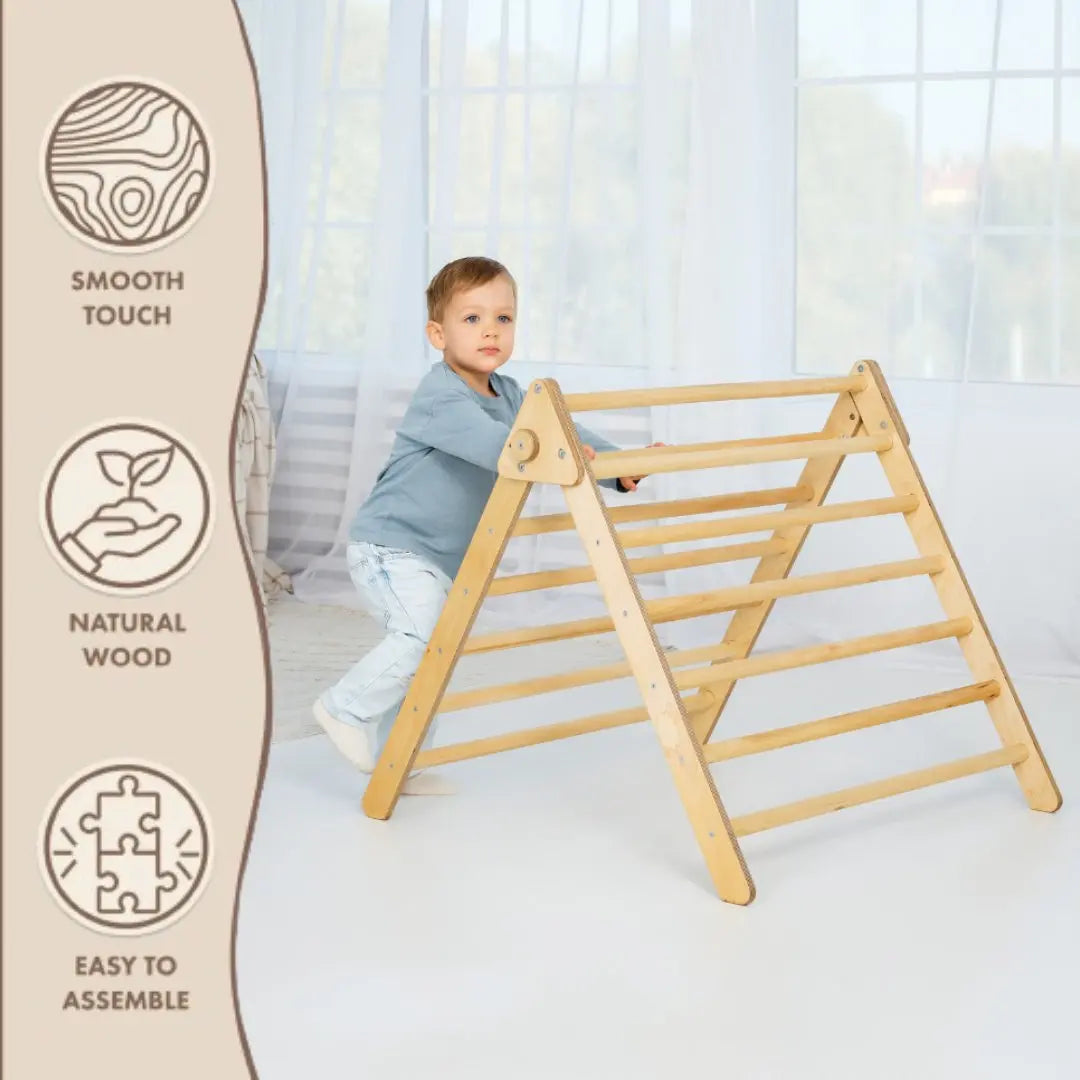 Indoor Montessori Triangle Climbing Ladder for Toddlers 1-7 y.o. - Goodevas