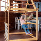 Indoor Wooden Playhouse with Swings - Goodevas