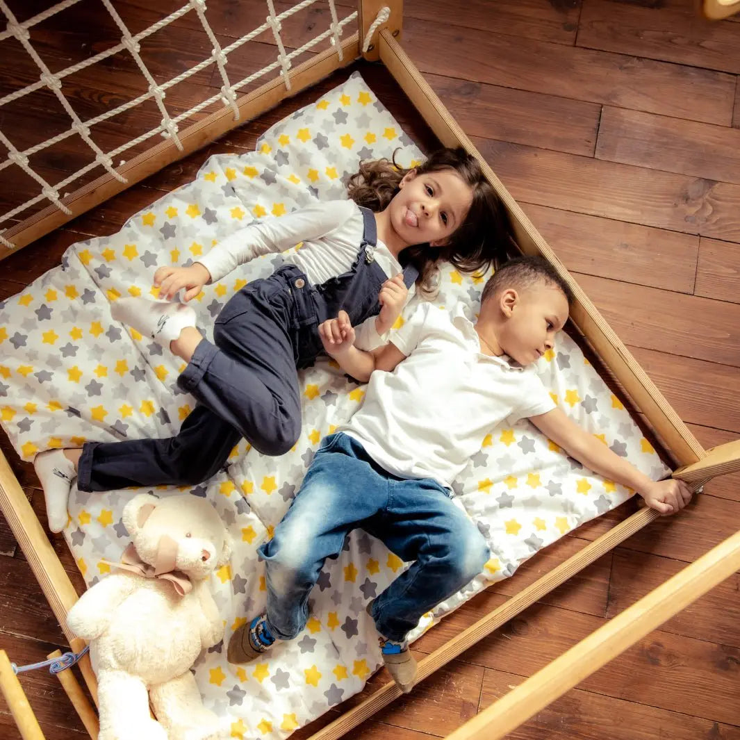 Indoor Wooden Playhouse with Swings - Goodevas