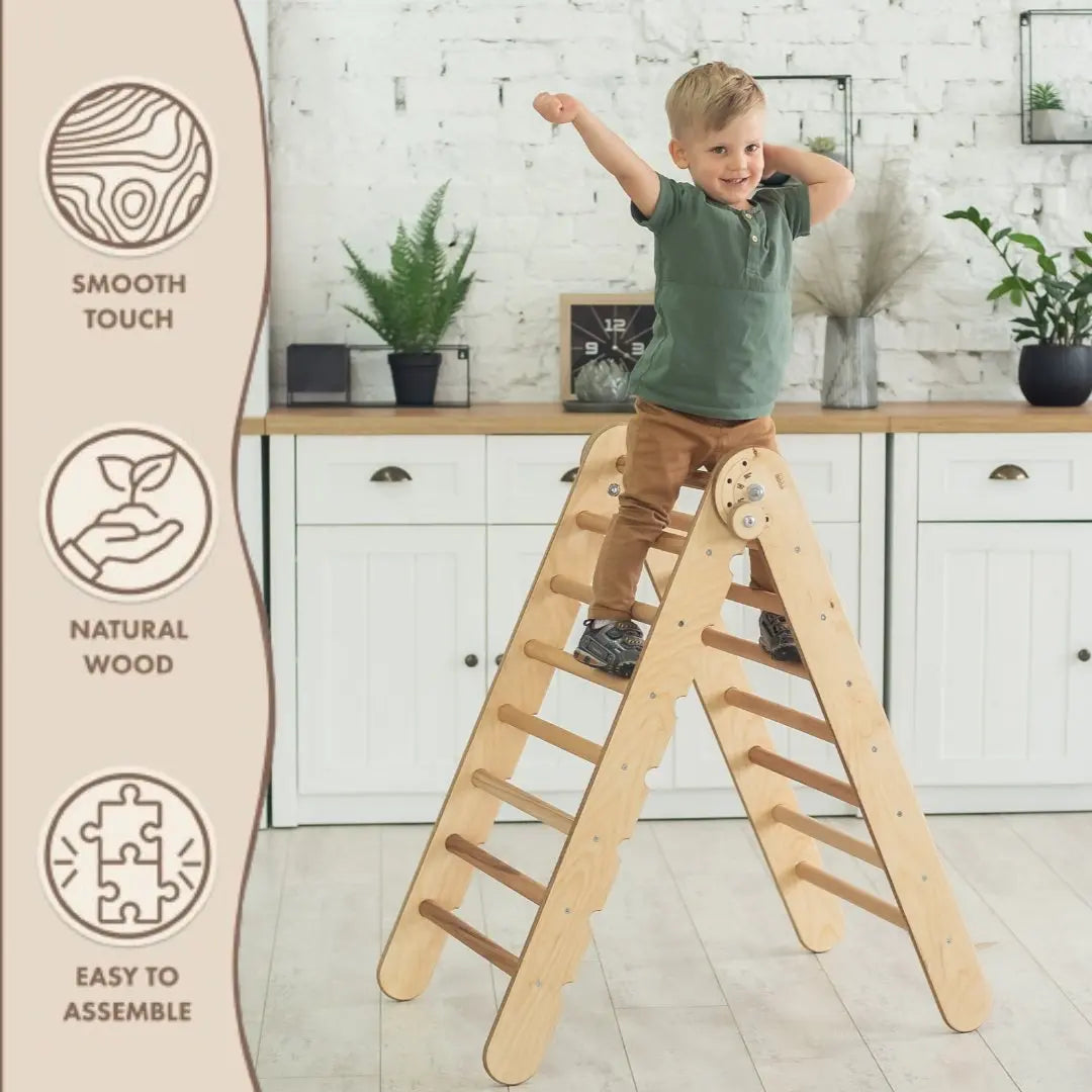 Montessori Triangle Ladder - Handmade Climber for Kids 1-7 y.o. - Goodevas