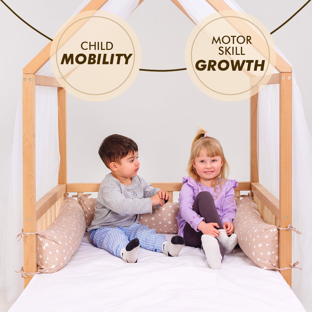 Small House Bed For Kids and Toddlers from 2 y.o. (US Twin-Size) - Goodevas