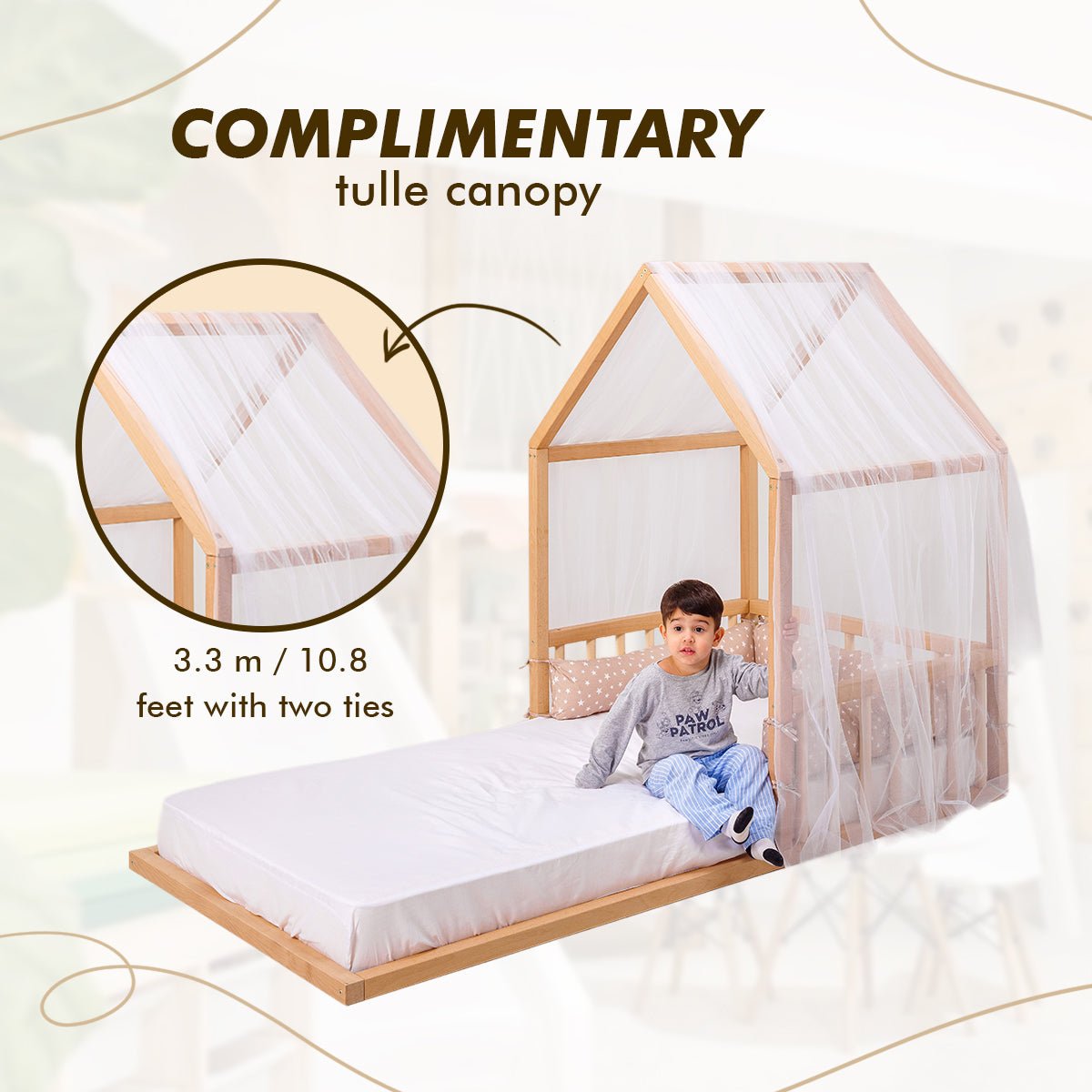 Small House Bed For Kids and Toddlers from 2 y.o. (US Twin-Size) - Goodevas