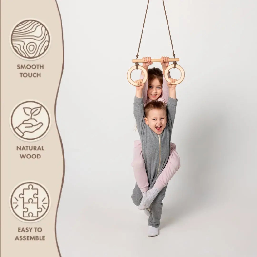 Trapeze swing bar with rings - Goodevas