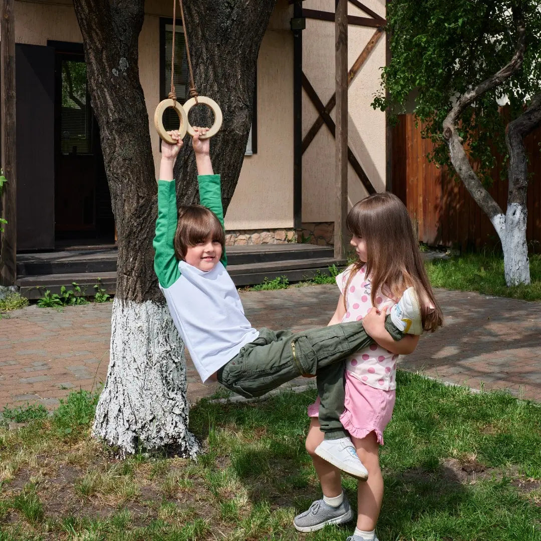 Wooden gymnastic rings for kids - Goodevas