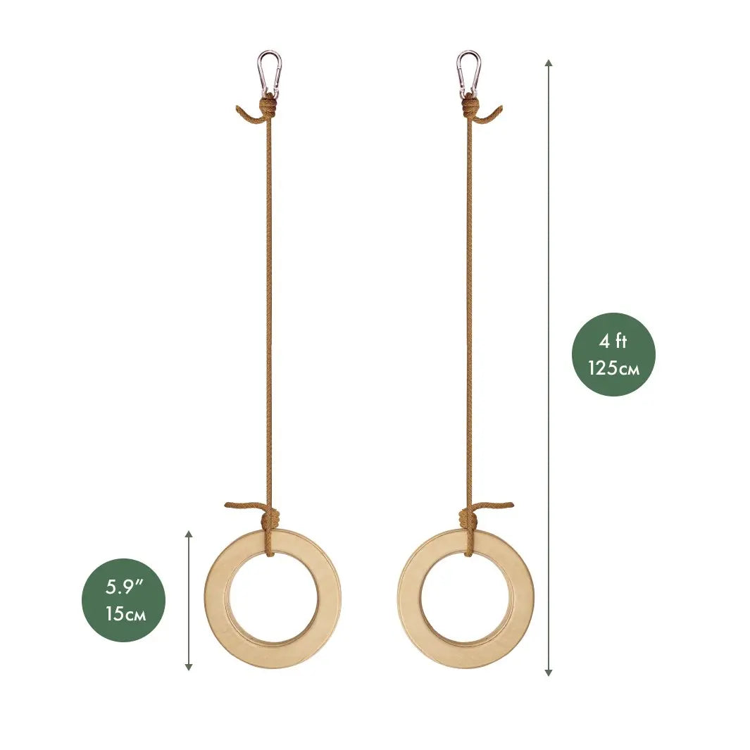 Wooden gymnastic rings for kids - Goodevas