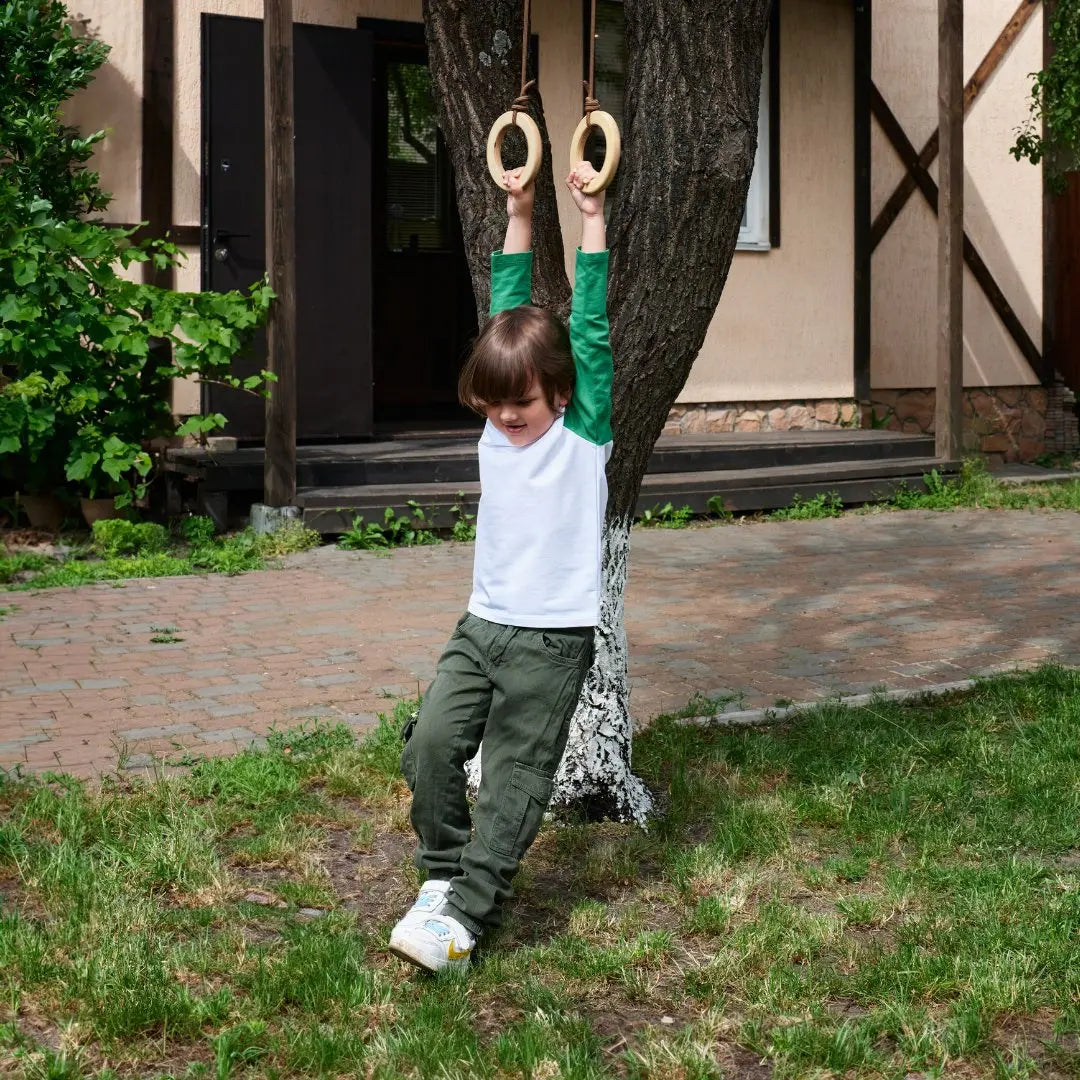 Wooden gymnastic rings for kids - Goodevas