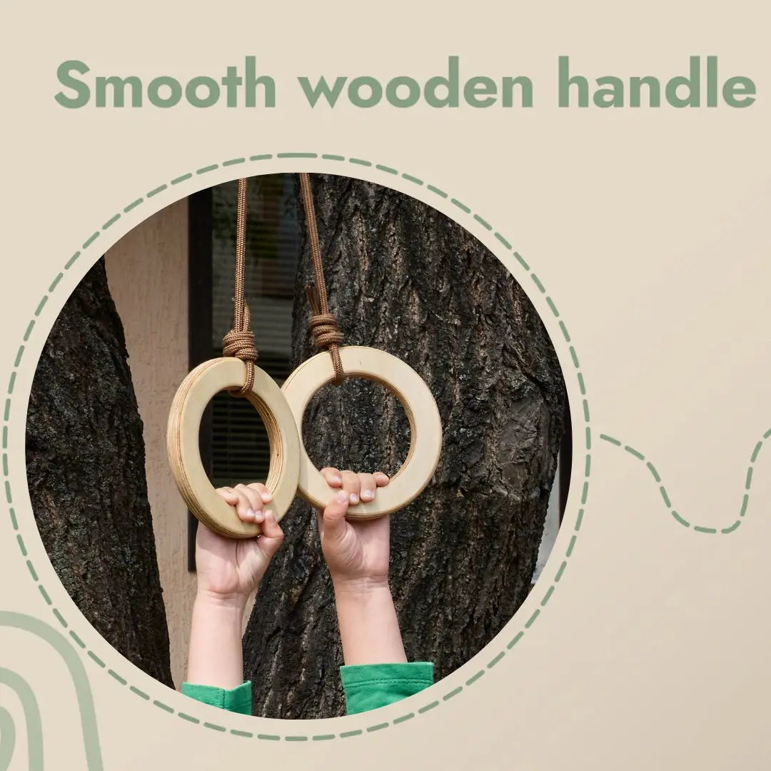 Wooden gymnastic rings for kids - Goodevas